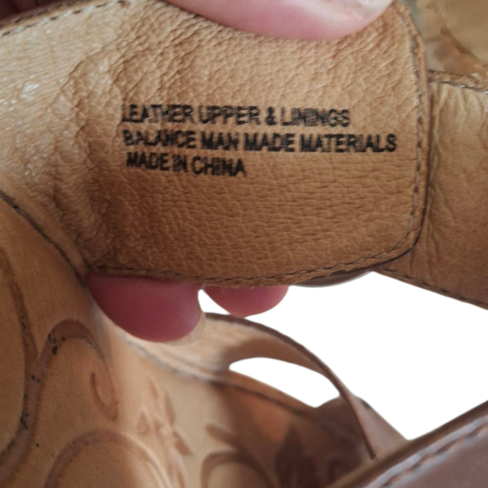 BORN Brown Leather Cork Wedge‎ Sandals size 9 - Picture 5 of 5